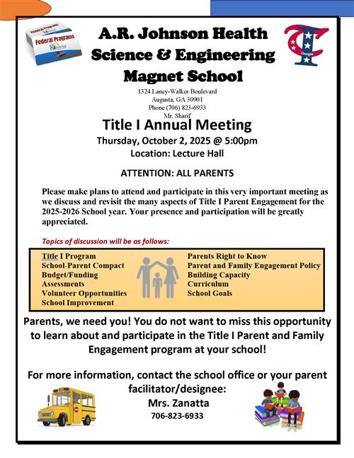 26SY ARJ Title 1 Annual Meeting